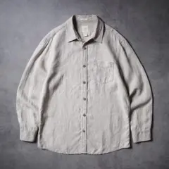 00s OLD GAP 無地 リネンシャツ 長袖シャツ ベージュ