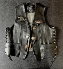 HEAVY ブラック レザー シングルライダース　ベスト　レザージャケット 楽天市場】Horn Works 本革 ライダースベスト メンズ ホーン