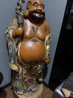 超特大！　九谷焼　布袋尊（布袋さま） Yahoo!オークション - 九谷焼 布袋様 高さ18cm 重さ872g 陶器製