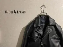 【未使用に近い】ラルフローレン・ブラックレーベル＊高級ラムレザー・ジャケット ラルフローレンブラックレーベル RALPH LAUREN BLACK LABEL