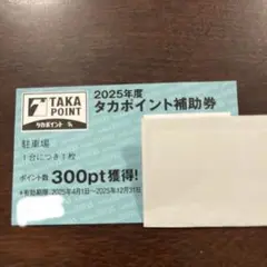 タカポイント補助券　300pt
