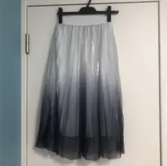 グラデーションチュールプリーツスカート
