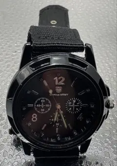 美品 Genius ARMY クロノグラフ 腕時計 ブラック メンズ