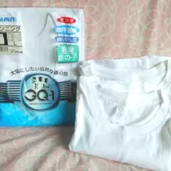 GUNZE GQ-1 ランニングシャツ L&無地白Tシャツ2枚M