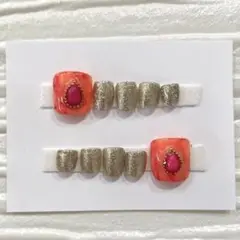 ピンクゴールドフットネイルチップ(原品)