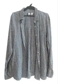新品　レディース　ユニクロ　ギンガムチェック　シャツ　ゆったり　XL