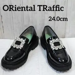 【美品】ORiental TRaffic ビジュー付　厚底41118　 24.0