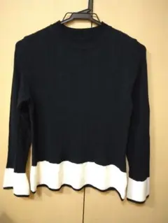 美品 KARLA REINETTE カーラレネット 日本製　ニット　ネイビー　紺