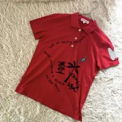 未使用　MU SPORTS 赤 キャラクター柄 M L エムユー　ゴルフ　犬