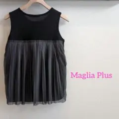 【美品】MagliaPlus マリアプラス ノースリーブ ブラック