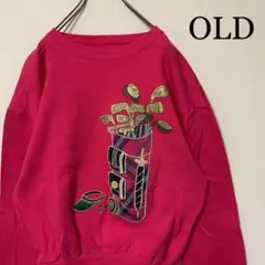 希少デザイン!OLD Florida keys ゴルフ 刺繍 レトロスウェット