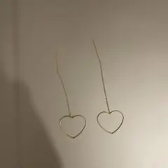 ◉ハート型ロングピアス