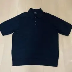 UNIQLO ユニクロ　ウォッシャブルニットポロセーター　半袖　ブラック　M