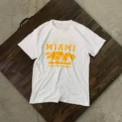 7SM1【PRIMARK】MIAMI 椰子の木　プリントTシャツ　古着used