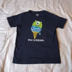 ⑦夏120 Disney ユニクロ モンスターズインク Tシャツ黒