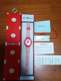 美品送料込CathKidston花柄ラバーベルト時計レディースキッズ