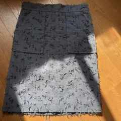 2回着用後クリーニング済み!美品!drawer⭐︎フリンジスカート⭐︎紺