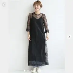 【HARDY NOIR】レース2WAYガウンワンピース フリーサイズ