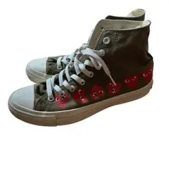 コムギャルAll Star コラボスニーカー ハイカット カーキ 25.5cm