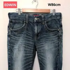 EDWIN EXV ハーフデニムパンツ 　ダークインディゴ　W86cm