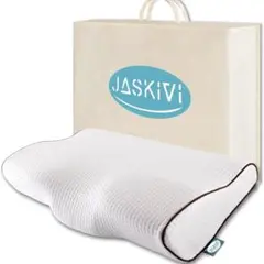 ⚫︎Jaskivi 枕 低反発まくら カバー付き ピロー ホワイト　メッシュ生地
