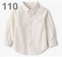 無印 MUJI 両面起毛 フランネル シャツ 襟付き110 4y 5y