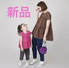 【新品】petit main LIEN【リンク／接触冷感】切替ティアードTシャツ