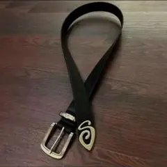 即日発送 stussy レザーベルト leather ブラック