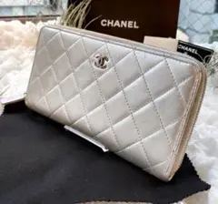 ✨良品✨ シャネル CHANEL キルティング 財布 長財布 ラウンドファスナー