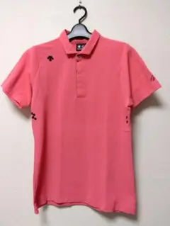 DESCENTE ゴルフポロシャツ Lサイズ ピンク