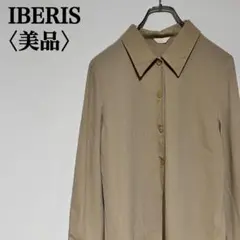 【美品】IBERIS オリエンタル ヨーロピアン ストライプ レトロ ブラウス