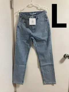 【新品】 スリムフィットデニム ハイウエストライトブルー