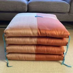 未使用品 婚礼座布団 手づくり 4枚セット 昭和レトロ