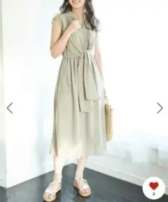 美品　接触冷感　ロペピクニック【多機能】ドライミックスワンピース　L