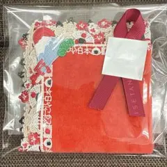 近沢レース タオルハンカチ どすこい日本 レッド