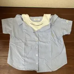 pom ponette ストライプ 半袖シャツM150