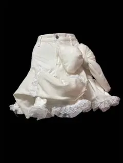 尻尾でも生やすかスカート　白