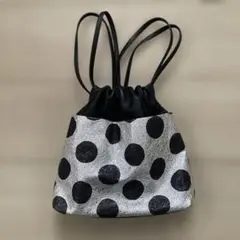 ヴィアドアン　VIA DOAN ショルダーバッグ　ドット　シルバー