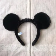 DISNEY　ミッキー　カチューシャ　シンプル　黒　ディズニー