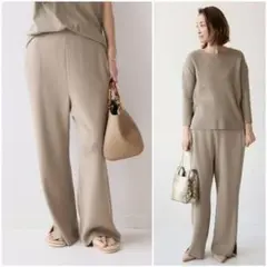 未使用に近い Deuxieme Classe Rib パンツ ベージュ