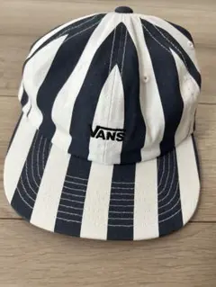 VANS ストライプキャップ ネイビー/ホワイト