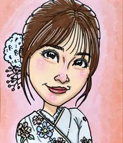 【水彩タッチ似顔絵】オーダー似顔絵☆結婚式、誕生日や結婚記念日のギフトに