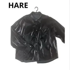 【HARE 】レザーシャツ　黒