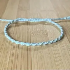 ミサンガ アンクレット ブレスレット　水色　ブルーフルーツジッパー　応援