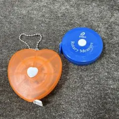 オレンジハート型メジャーと青メジャーセット