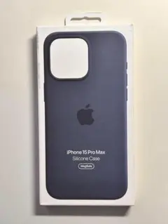 【新品】純正 iPhone 15 Pro Maxシリコンケース・ストームブルー②
