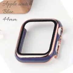 AppleWatch 44㎜　ブルー　カバー　ゴールドフレーム　新品　アップル