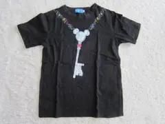東京ディズニーリゾート 25周年Tシャツ　黒キーネックレス　S　ok2507B