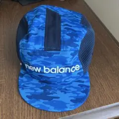 new balance サッカー　キッズ　青迷彩キャップ S/M