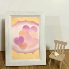 ＊癒しのふんわりパステルアート＊お部屋に飾れるインテリア＊フレーム付き
